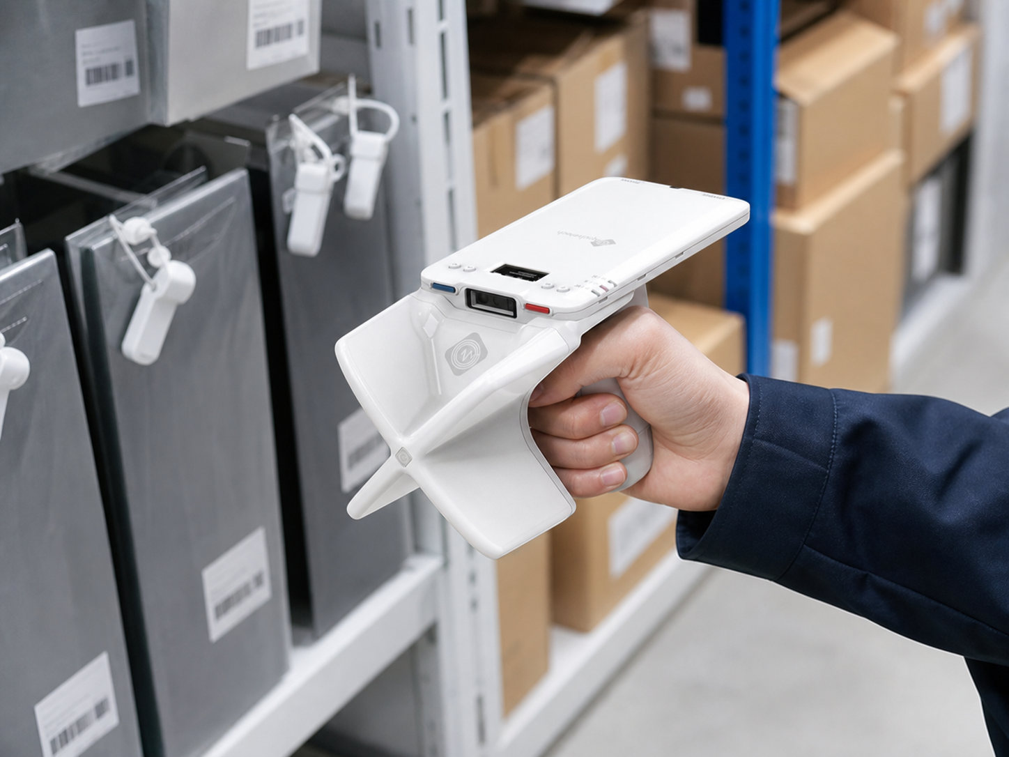 alpha 712 handheld RFID reader used for inventory checking