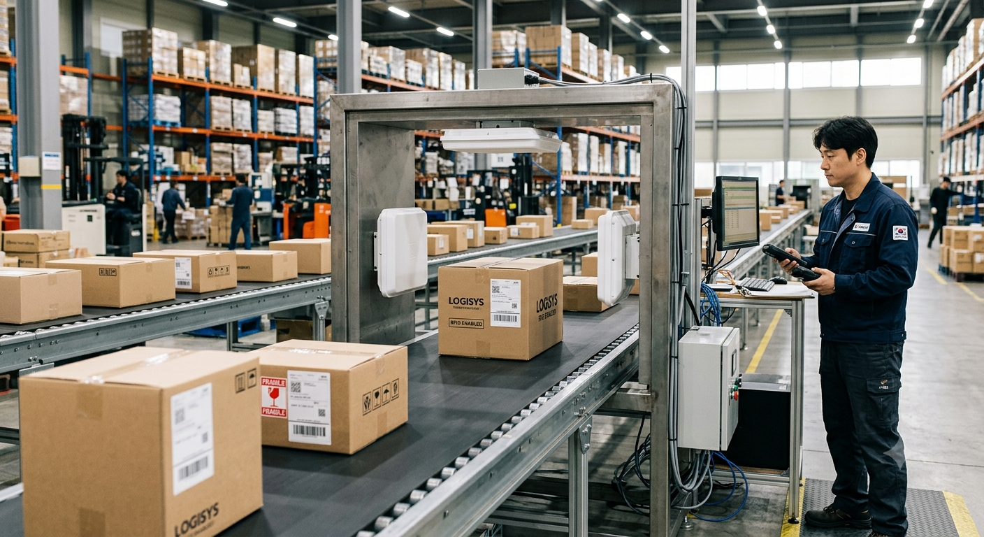 conveyor RFID automatic identification installation